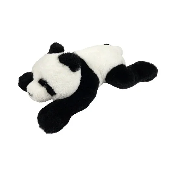 FAO Schwarz Panda Bear Plush Stuffed Animal Black White Floppy Laying 14 Inch - Picture 5 of 9